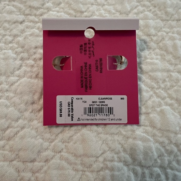 Kate Spade “Spot the Spade” Earrings in Rose Gold - Picture 3 of 3